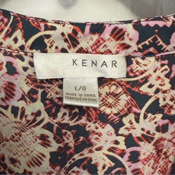 KENAR Multicolor Floral Abstract Blouse –‎ Size L - Picture 5 of 5